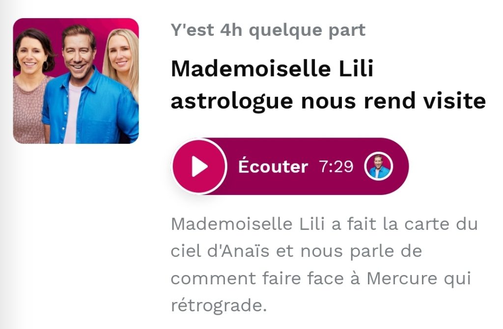 Mademoiselle Lili Rythme FM