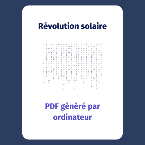 Votre révolution solaire