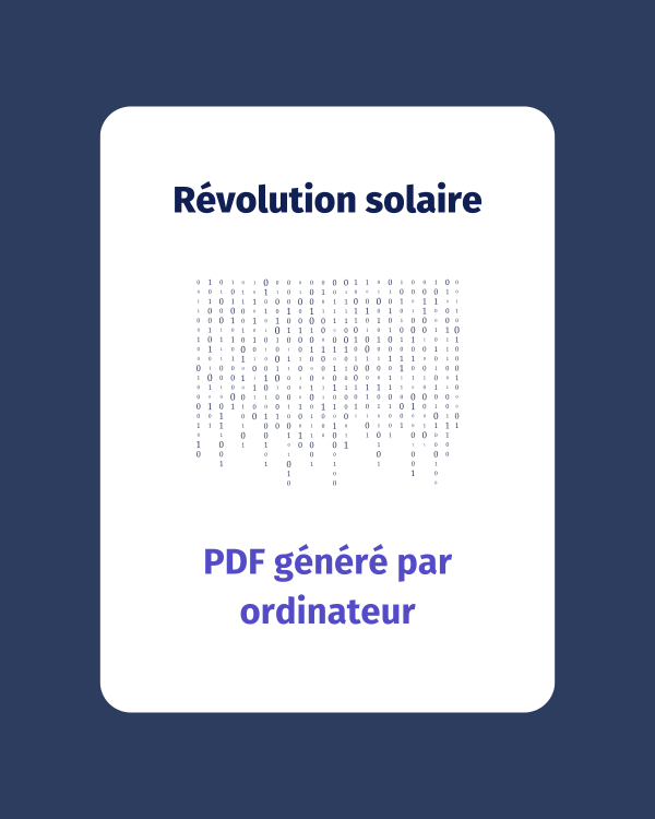 Votre révolution solaire